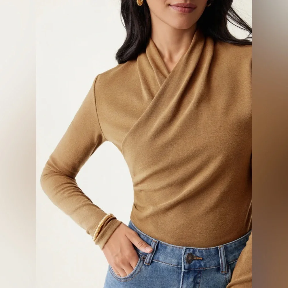 New OGL Surplice Long Sleeve Top Size Large - Picture 4 of 11